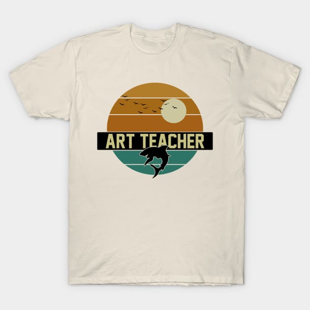 Shark - Art Teacher T-Shirt by tioooo